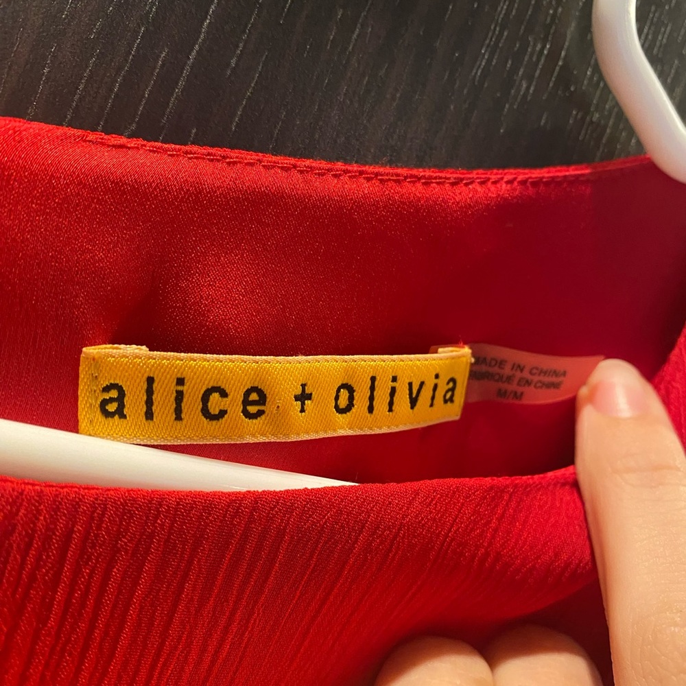 Alice + Olivia Red Mini Dress - Picture 1 of 5
